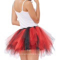 Kate Kasin Frauen Weiche Tüll Netting Red &amp; Black Petticoat Crinoline Underskirt für Retro Vintage Kleid KK000447-4